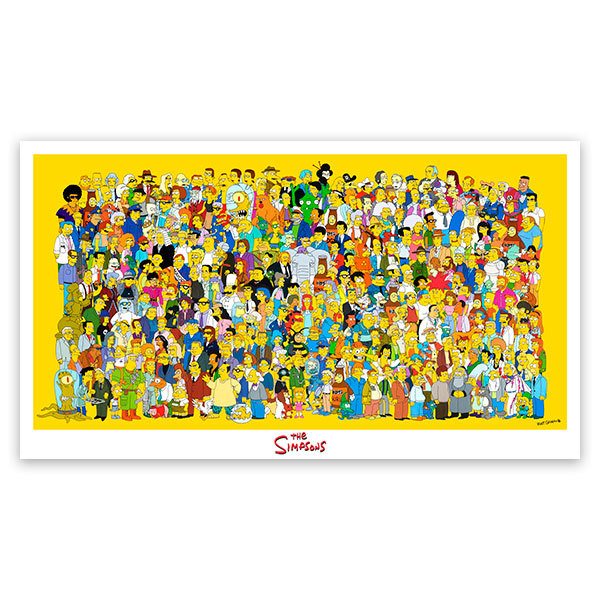 Stickers muraux: Les personnages de Simpson