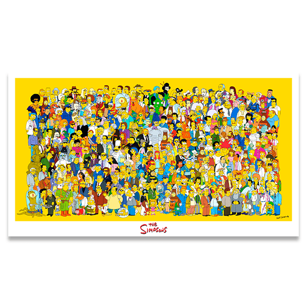 Stickers muraux: Les personnages de Simpson