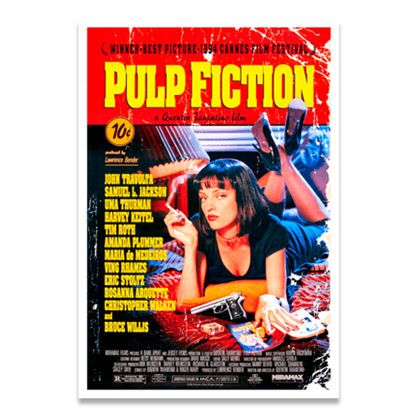 Stickers muraux: Pulp Fiction porté