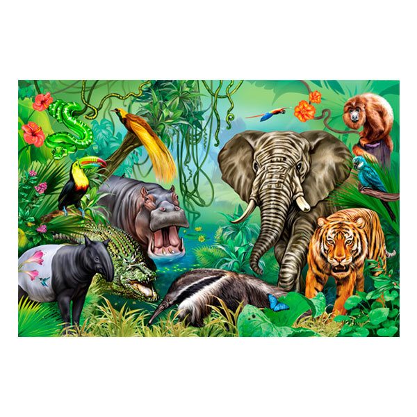 Stickers muraux: Animaux de la Jungle