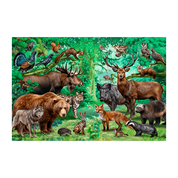 Stickers muraux: Animaux de la Forêt