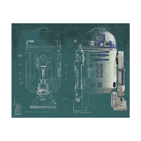 Stickers muraux: Plans R2-D2