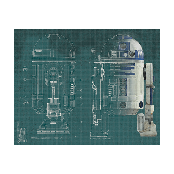 Stickers muraux: Plans R2-D2