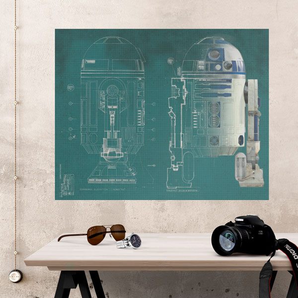 Stickers muraux: Plans R2-D2