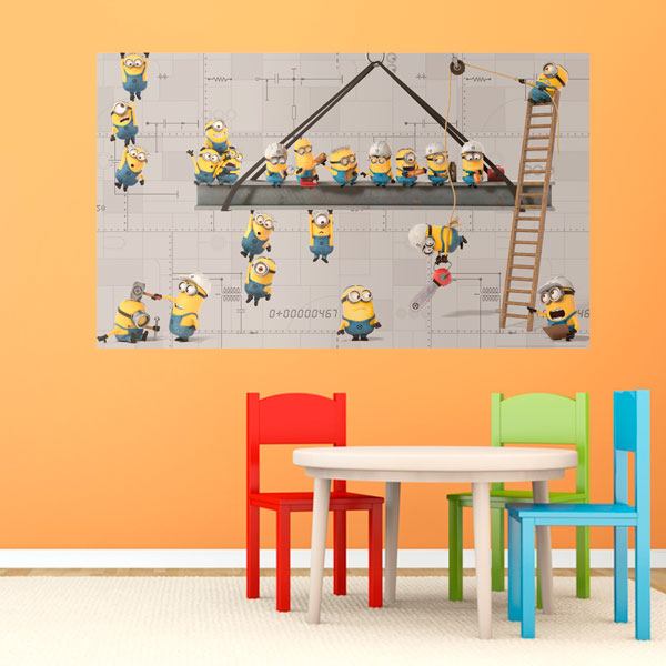 Stickers muraux: Constructeurs de Minions