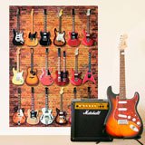 Stickers muraux: Types de guitares 3