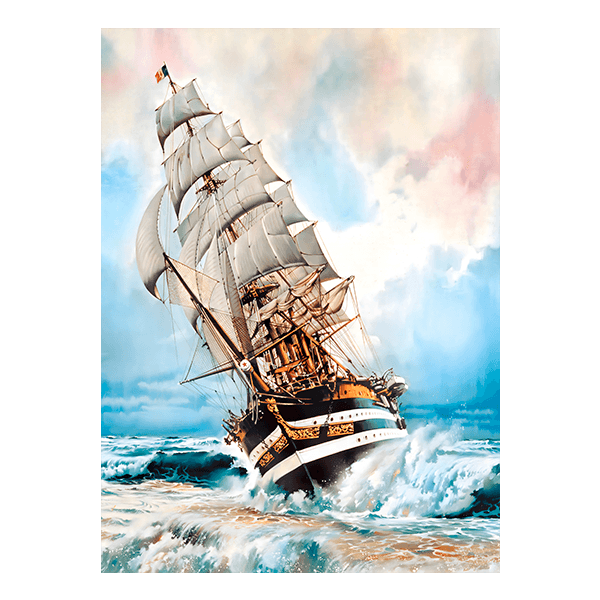 Stickers muraux: Navire naviguant sur les mers