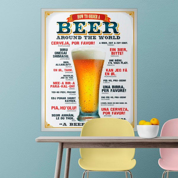 Stickers muraux: Beer around the world
