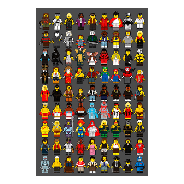 Stickers muraux: Acteurs de films Lego