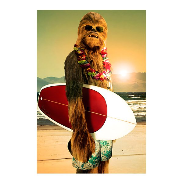 Stickers muraux: Surf Chewbacca