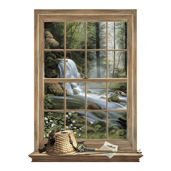 Stickers muraux: Fenêtre sur la cascade