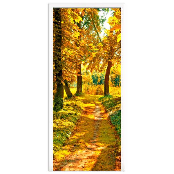 Stickers muraux: Chemin forestier en automne