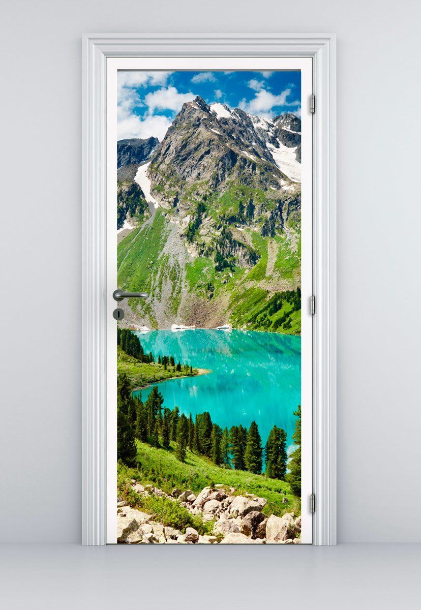 Stickers muraux: Porte de montagne et lac