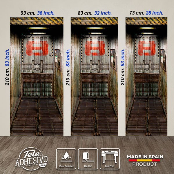 Stickers muraux: Autocollants de porte Ascenseur