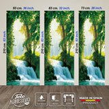 Stickers muraux: Autocollants de porte Chute d'eau dans la forêt 3