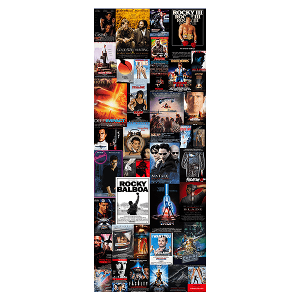 Stickers muraux: Films de cinéma des années 80 et 90