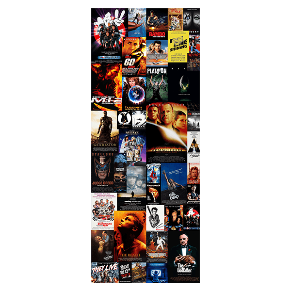 Stickers muraux: Films de cinéma des années 80 et 90 IV