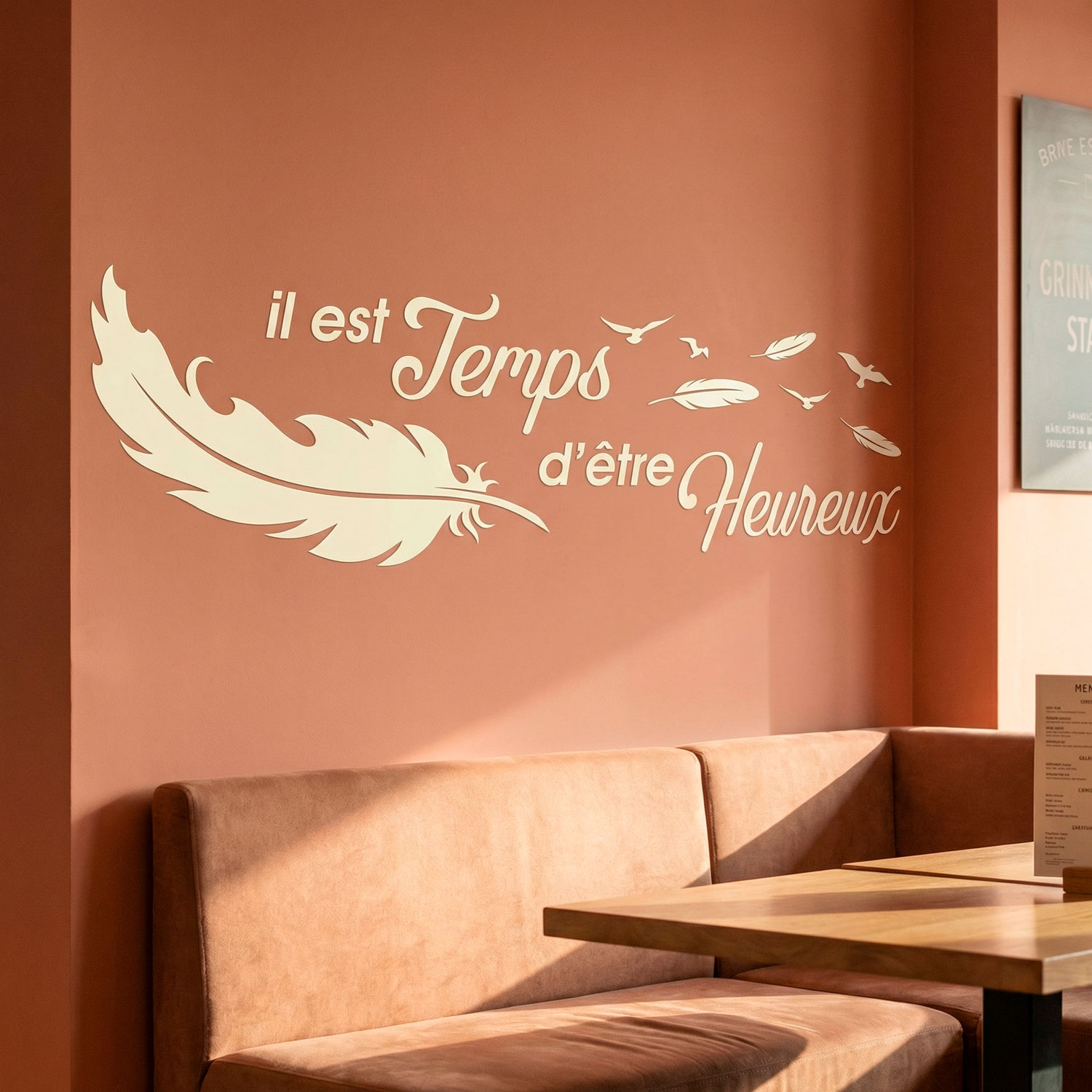 Stickers muraux: Il est temps d'&ecirc;tre Heureux