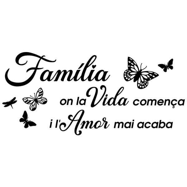 Stickers muraux:  Família és on la vida comença