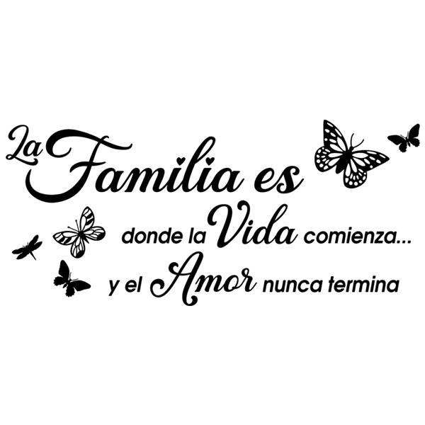 Stickers muraux: Familia es donde la vida comienza