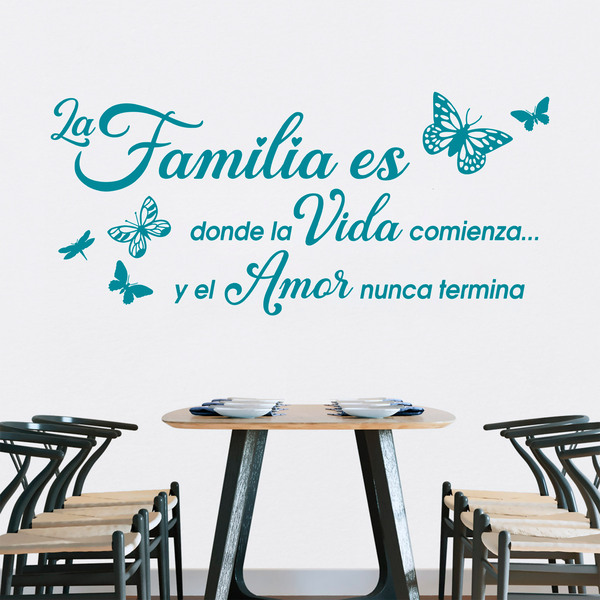 Stickers muraux: Familia es donde la vida comienza