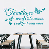 Stickers muraux: Familia es donde la vida comienza 4