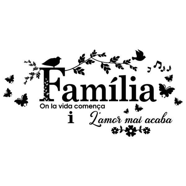 Stickers muraux:  Família, on la vida comença