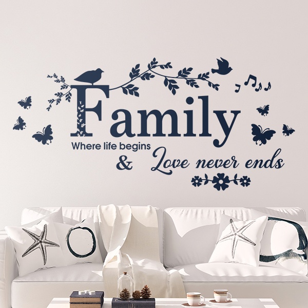 Stickers muraux: Family, where life begins