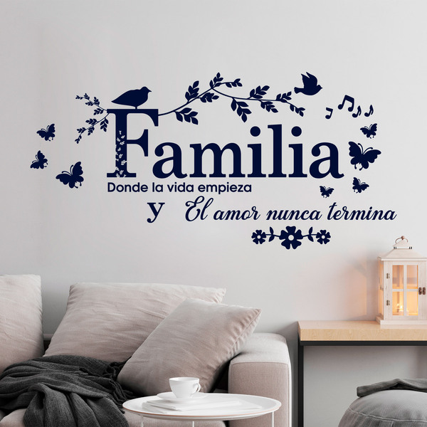Stickers muraux: Familia, donde la vida empieza