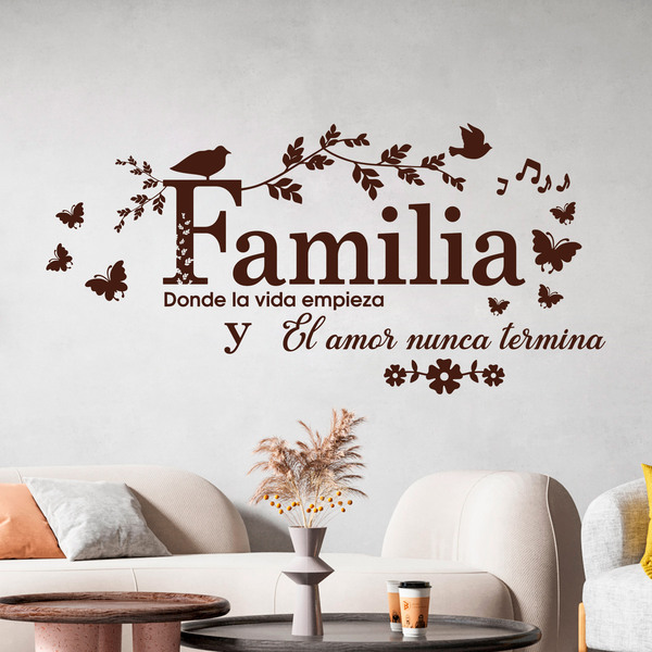 Stickers muraux: Familia, donde la vida empieza