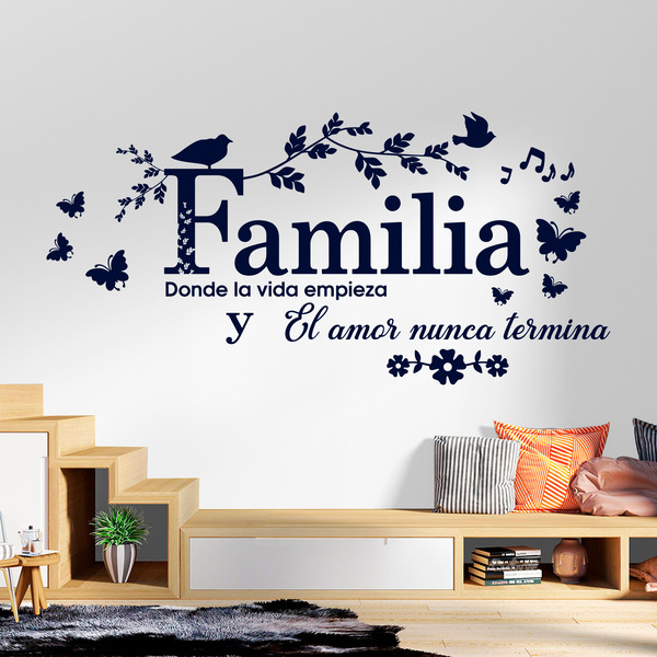 Stickers muraux: Familia, donde la vida empieza