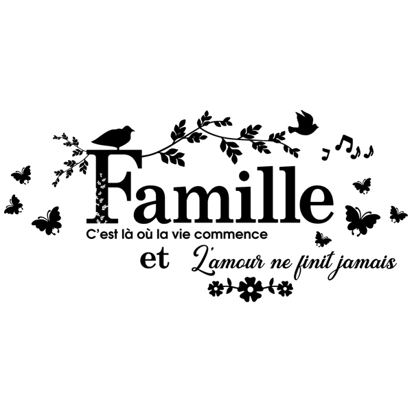 Stickers muraux: La famille, là où la vie commence