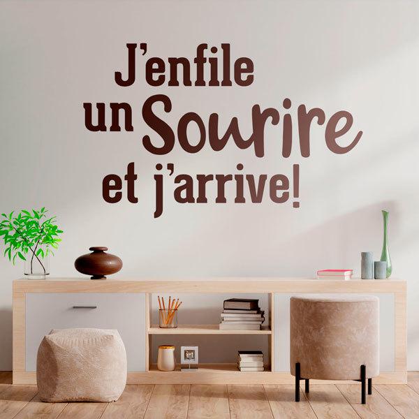 Stickers muraux: J`enfile un Sourire et j`arrive