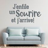 Stickers muraux: J`enfile un Sourire et j`arrive 3