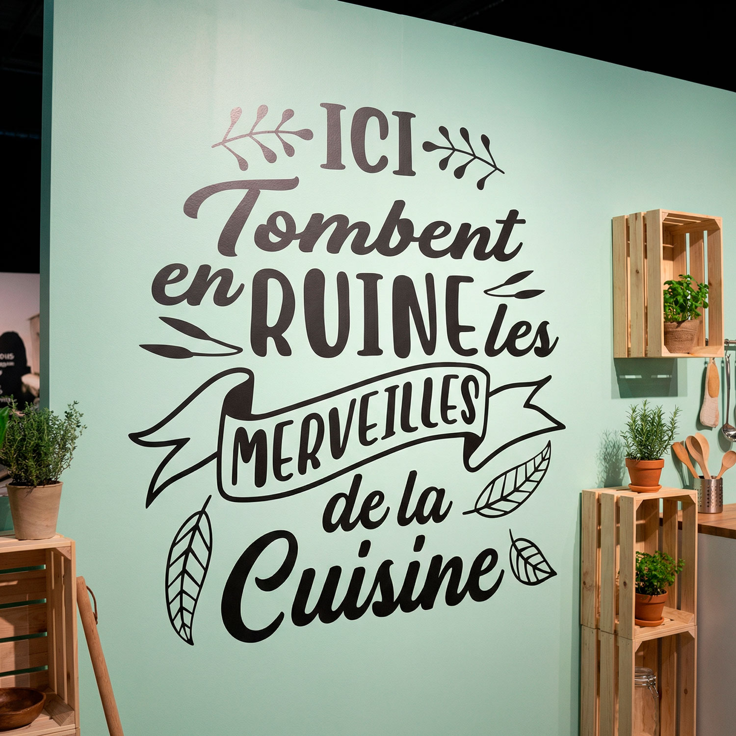 Stickers muraux: Ici Tombent en Ruine les Merveilles de la Cuisine