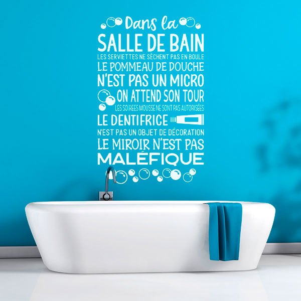 Sticker citation dans la salle de bain – Stickers STICKERS CITATIONS  Français - Ambiance-sticker