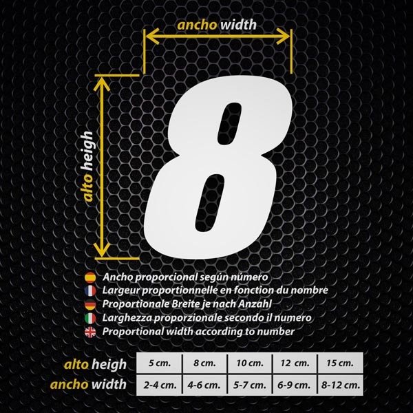 Autocollants: Numéros Impact