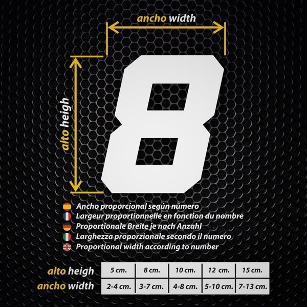 Autocollants: Nombres Diamono