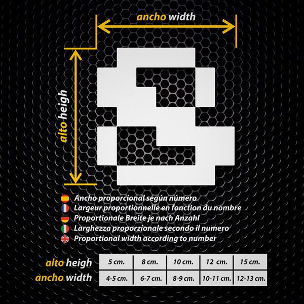 Autocollants: Numéros arcade