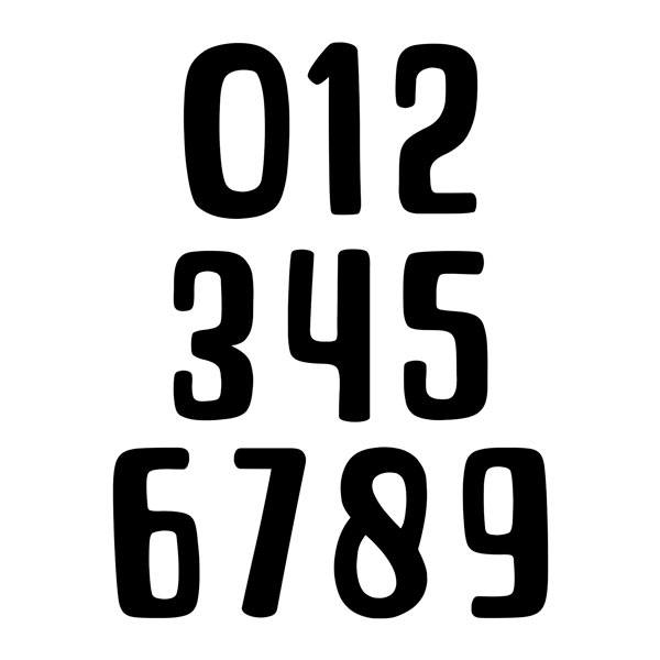 Autocollants: Num&eacute;ros Cherish en Gran Format