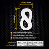 Autocollants: Num&eacute;ros Cherish en Gran Format 2