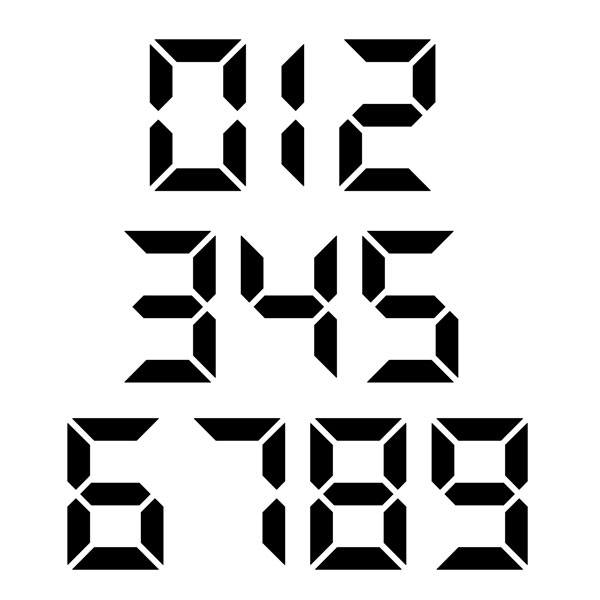 Autocollants: Num&eacute;ros Digitaux de Style Racing