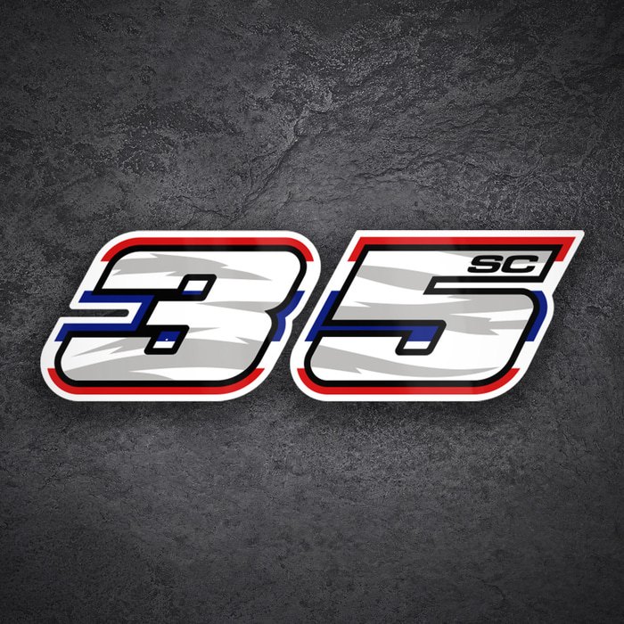 Autocollants: Somkiat Chantra Numéro 35 MotoGP