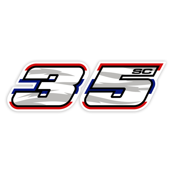 Autocollants: Somkiat Chantra Numéro 35 MotoGP