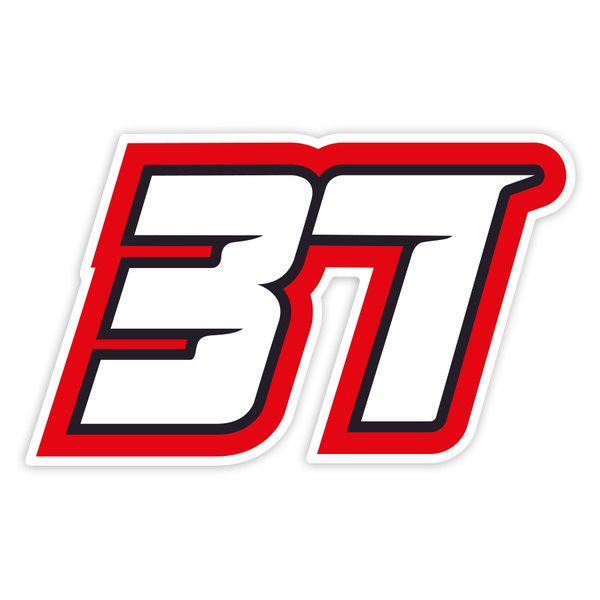 Autocollants: Num&eacute;ro 37 de Pedro Acosta