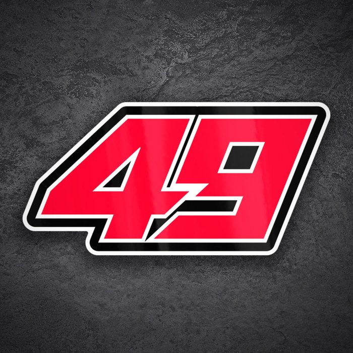 Autocollants: Num&eacute;ro 49 avec Style G&eacute;om&eacute;trique