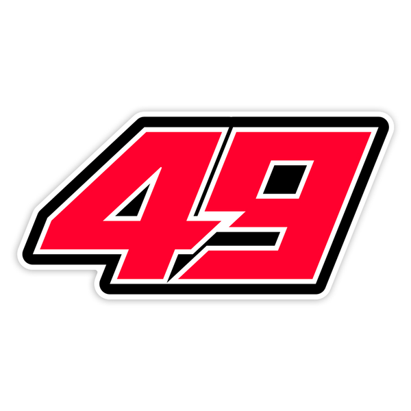 Autocollants: Num&eacute;ro 49 avec Style G&eacute;om&eacute;trique