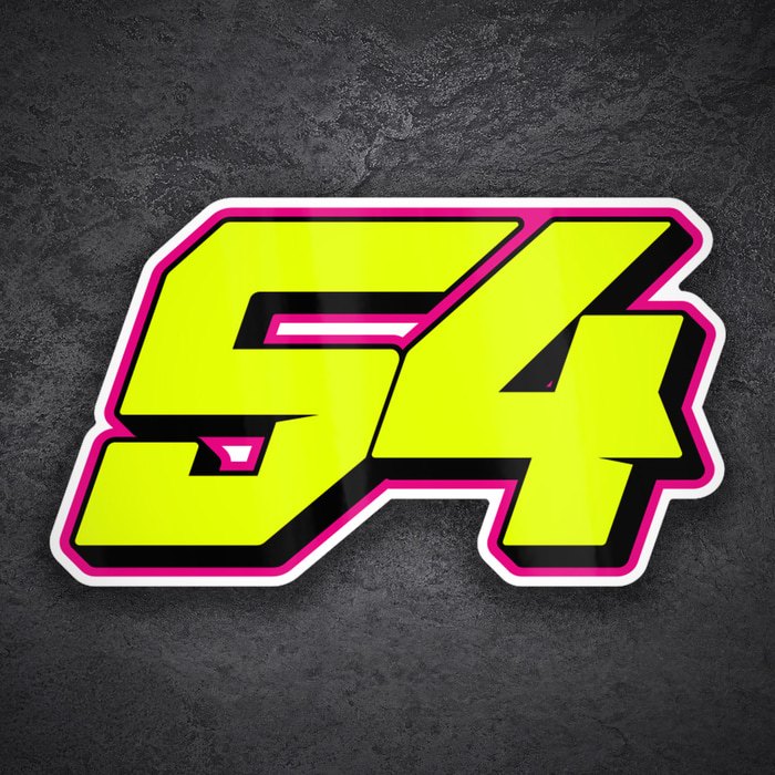 Autocollants: Numéro 54 MotoGP Fermín Aldeguer