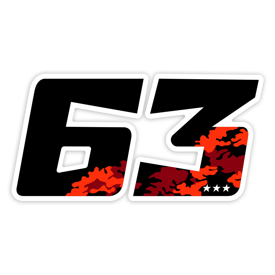 Autocollants: Numéro 63 MotoGP Francesco Bagnaia