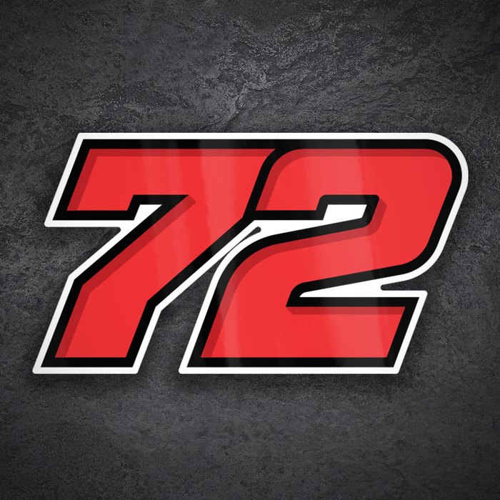Autocollants: Numéro 72 MotoGP Marco Bezzecchi